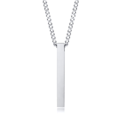 Modern Bar Pendant Necklace