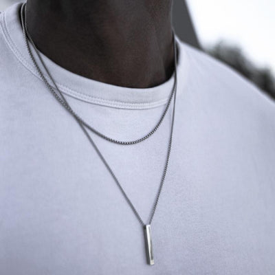 Modern Bar Pendant Necklace